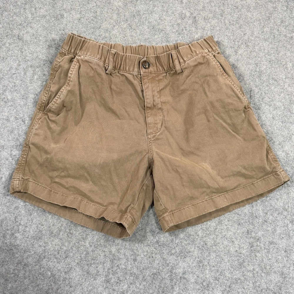 Bearbottom Brown Stretch Cotton Flat Front 5.5" Chino Shorts Men's Size Medium